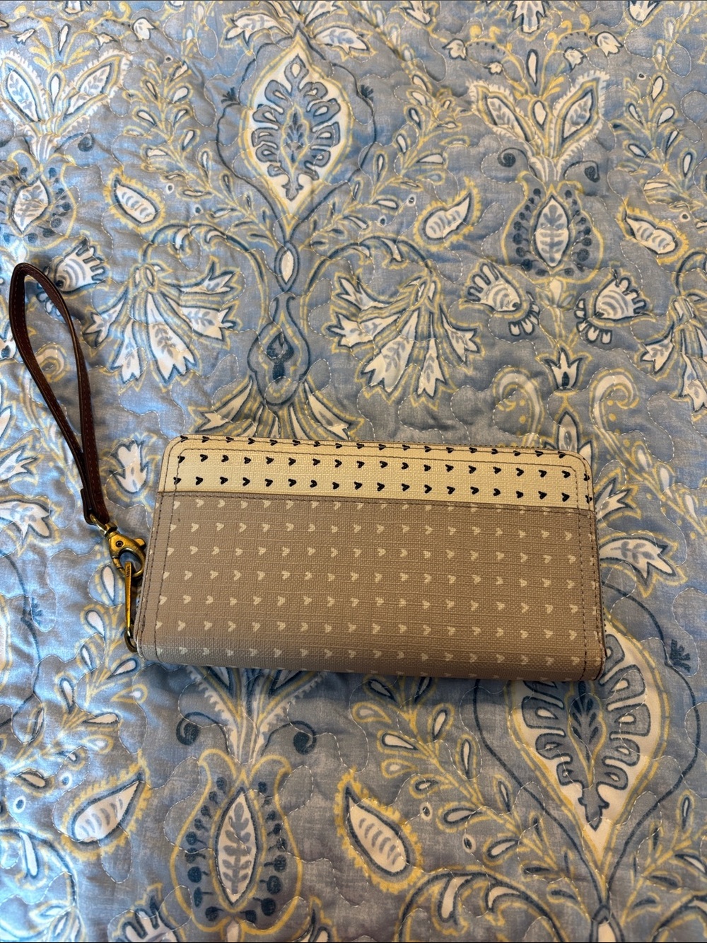 Fossil - Wristlet Wallet in Taupe and Cream